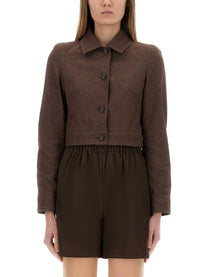 Max Mara Women's Carp Jacket Cotton Brown