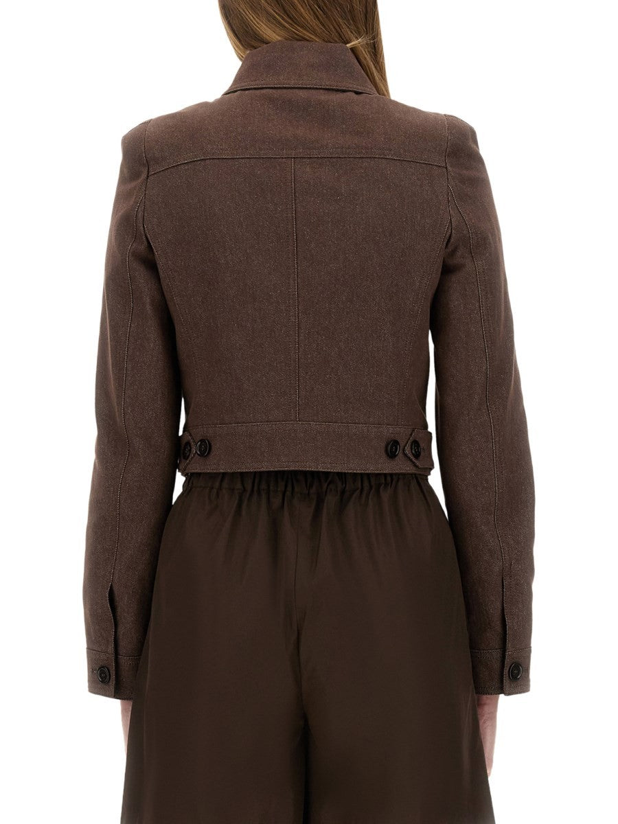 Max Mara Women's Carp Jacket Cotton Brown