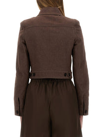 Max Mara Women's Carp Jacket Cotton Brown
