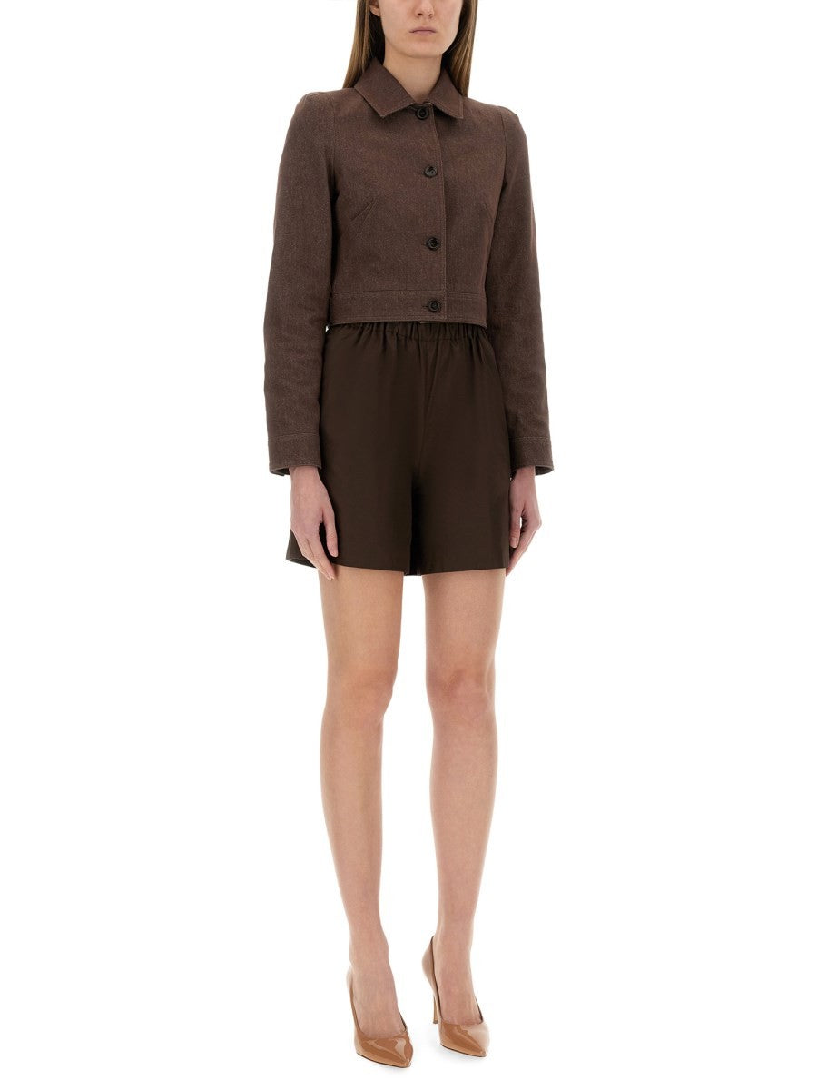 Max Mara Women's Carp Jacket Cotton Brown