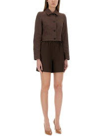 Max Mara Women's Carp Jacket Cotton Brown