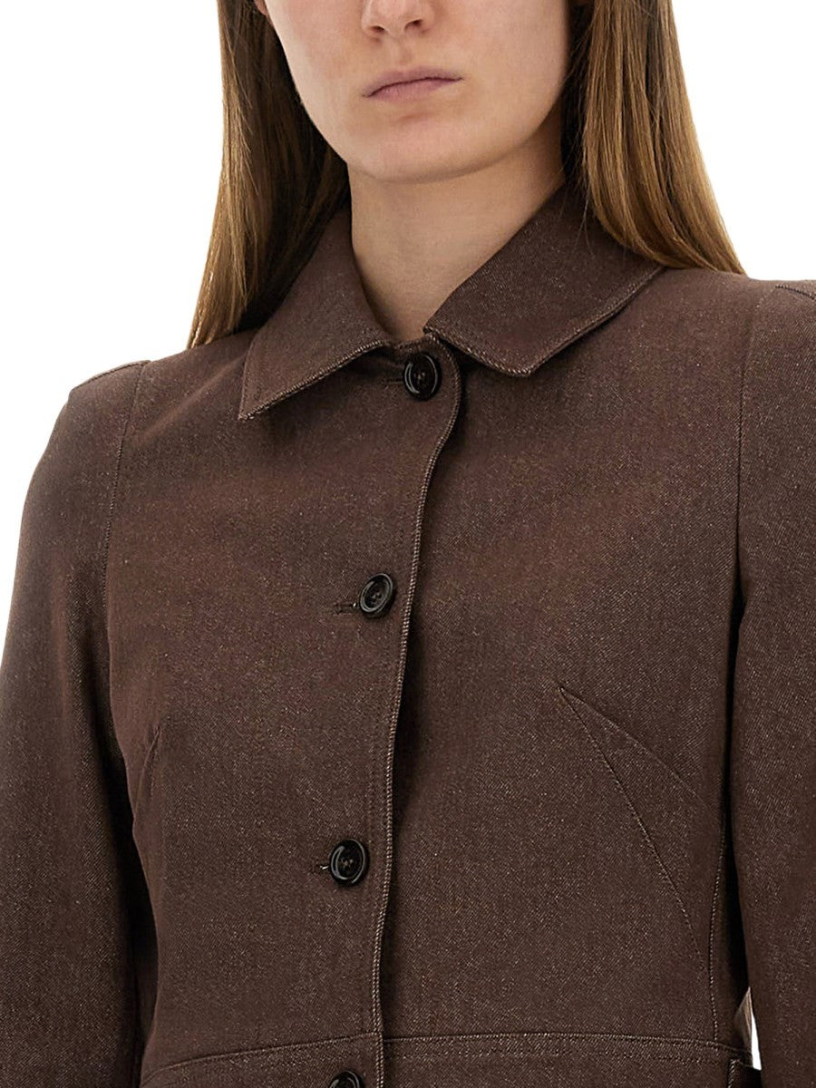 Max Mara Women's Carp Jacket Cotton Brown
