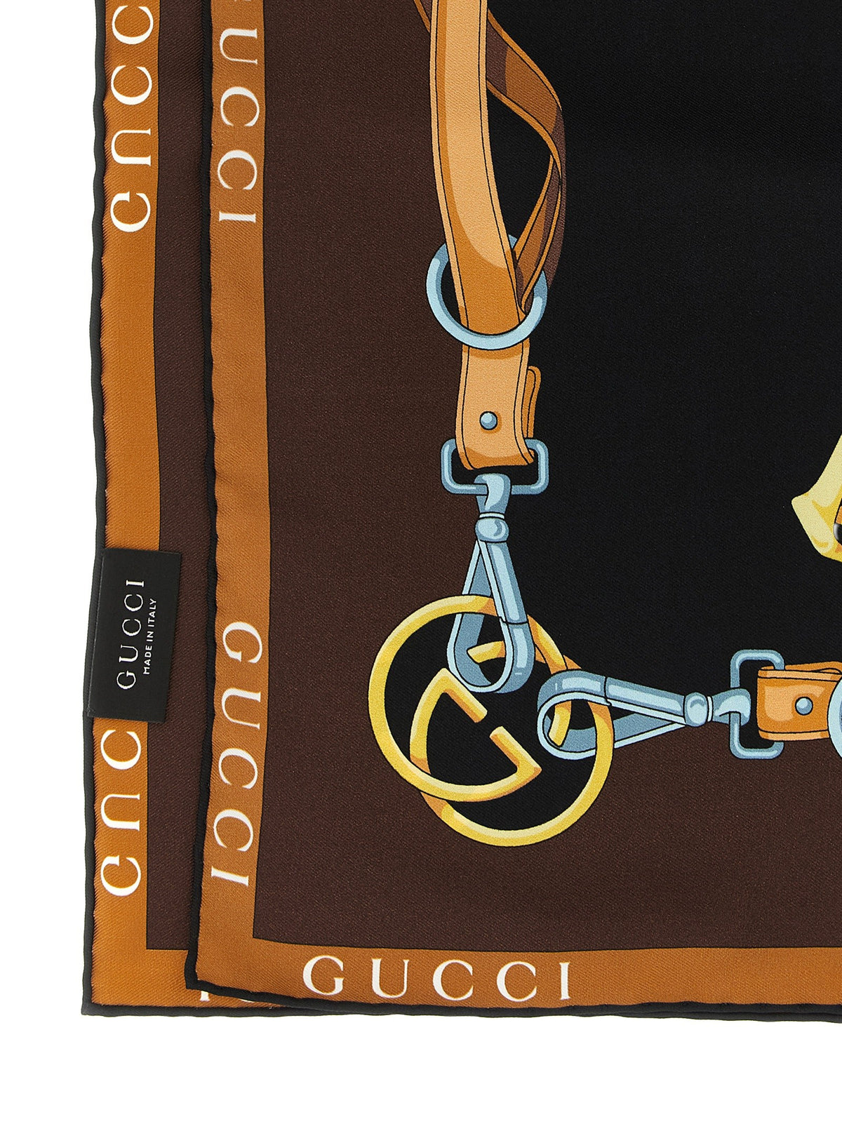 Gucci Carré Silk Twill Brown