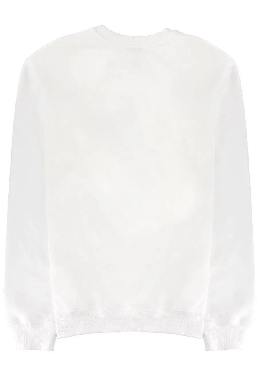 White Casablanca men’s crewneck sweatshirt with ribbed cuffs and hem made from soft comfortable fabric