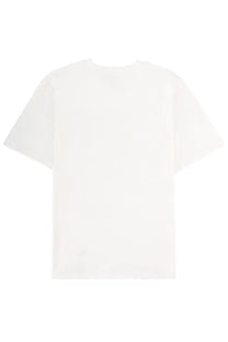 White cotton men’s t-shirt from casablanca with a simple minimalist design and clean white color