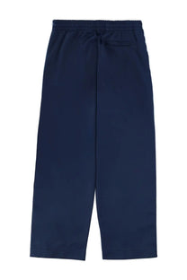 Casablanca men’s track pants in navy blue cotton with elastic waistband and drawstring for comfortable wear