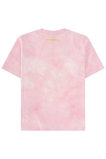 Casablanca women’s shirt smile blue pink tie-dye short-sleeved t-shirt with subtle gradient hues