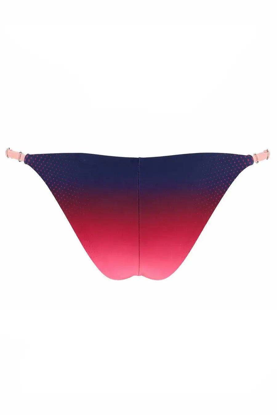 Casablanca women’s slip bikini aubergine gradient blue bottom with navy to pink gradient and light pink adjustable straps