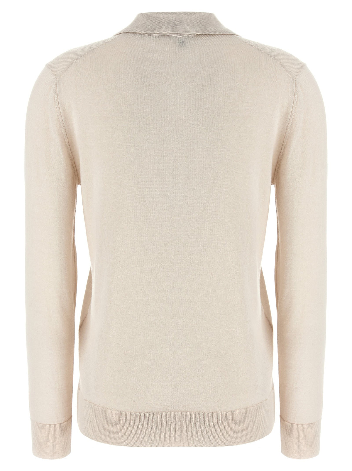 Brioni Cashmere and Silk Polo Shirt Beige