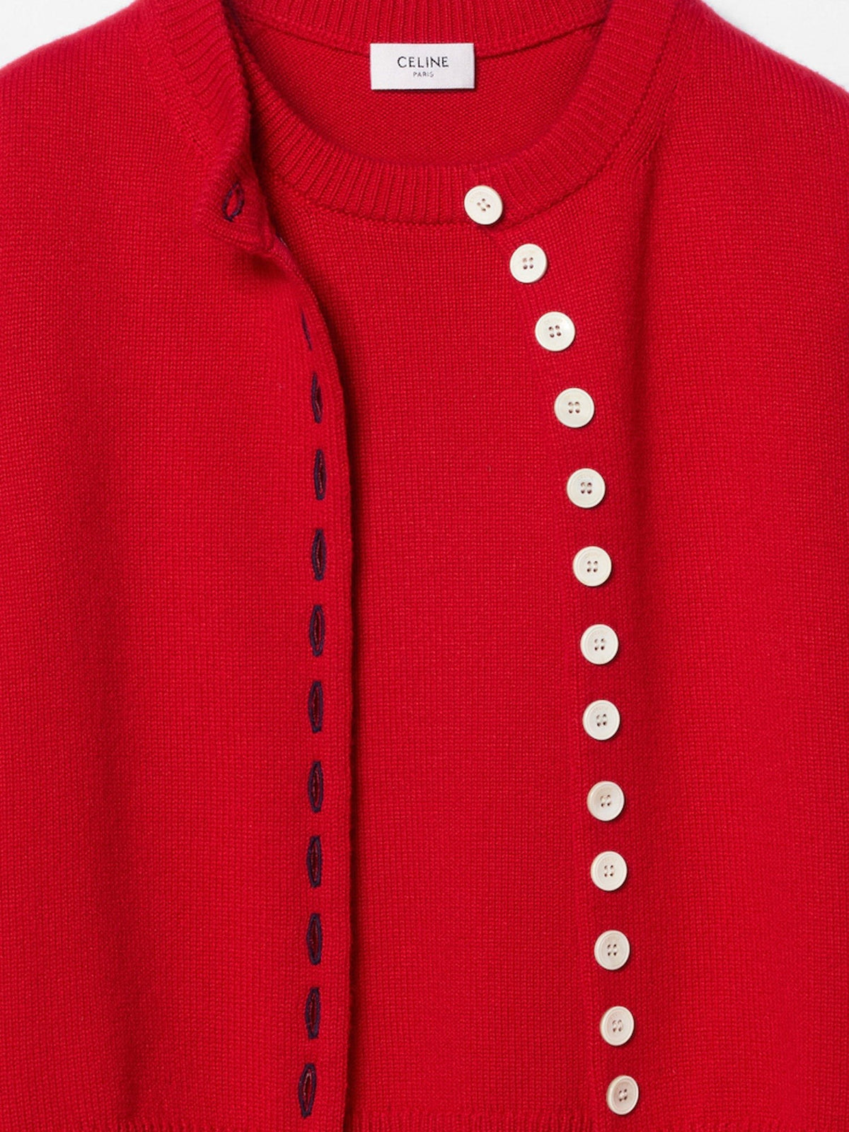 Celine Women's Cashmere Cardigan Red