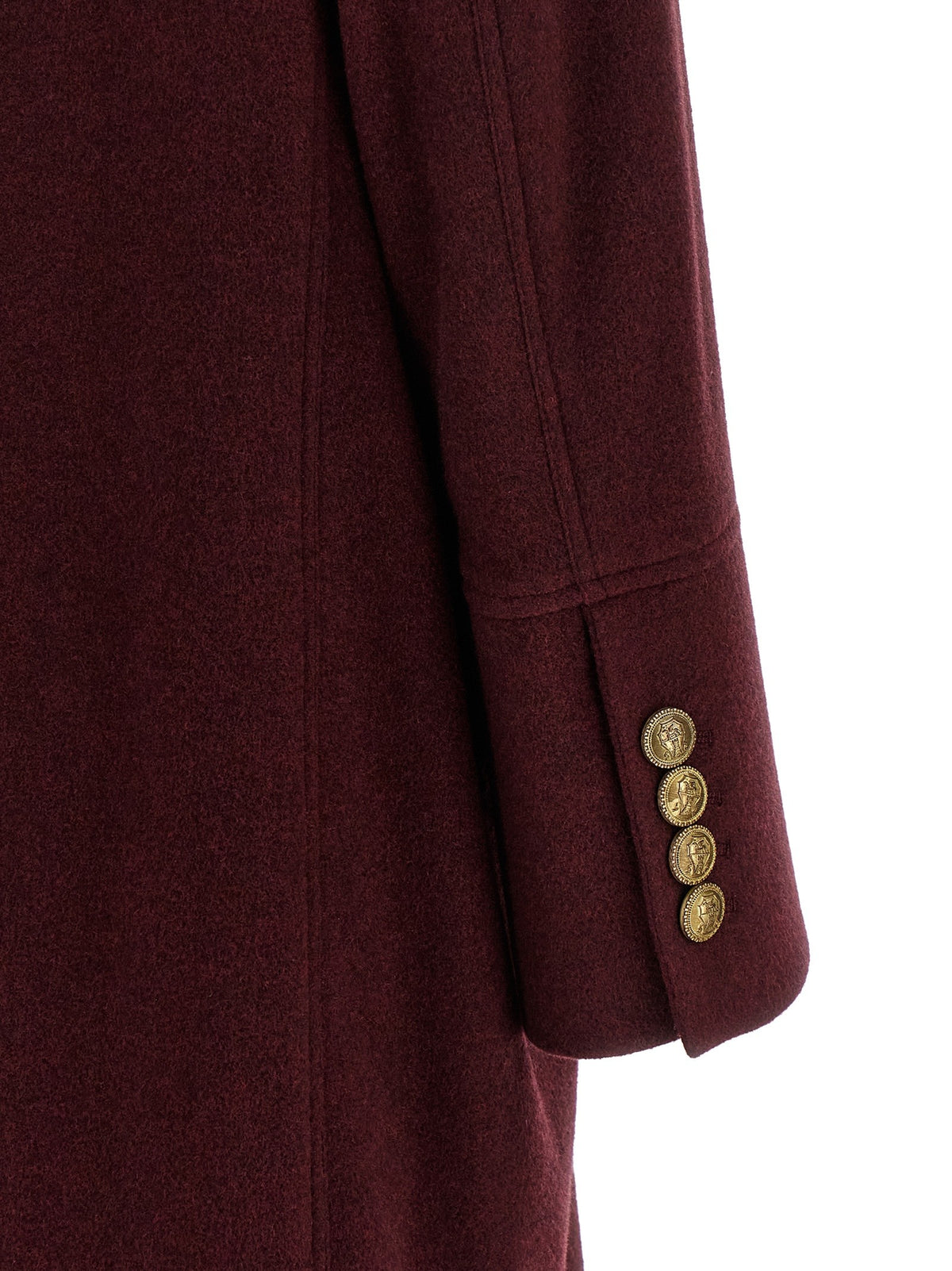 Brunello Cucinelli Cashmere Double Breasted Coat Red, view 4