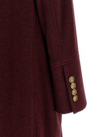 Brunello Cucinelli Cashmere Double Breasted Coat Red, view 4