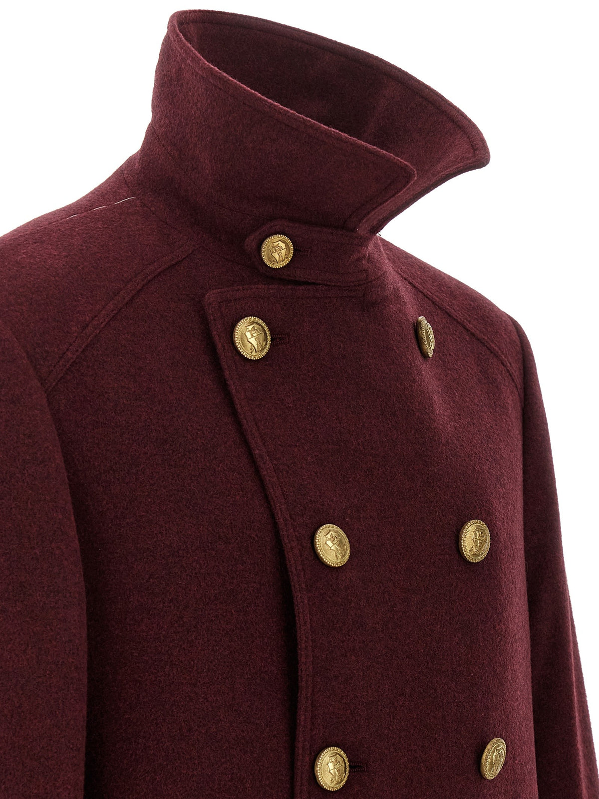 Brunello Cucinelli Cashmere Double Breasted Coat Red, view 5
