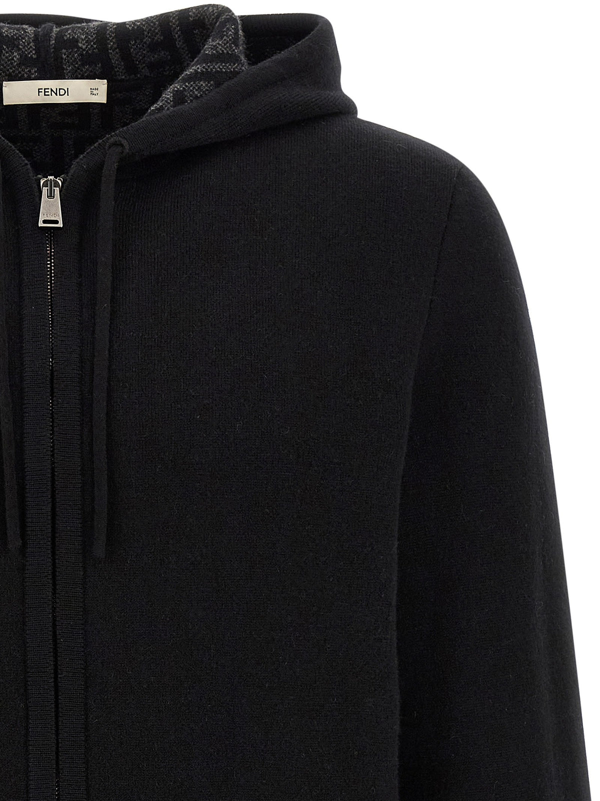 Fendi Cashmere Hoodie Black, view 3