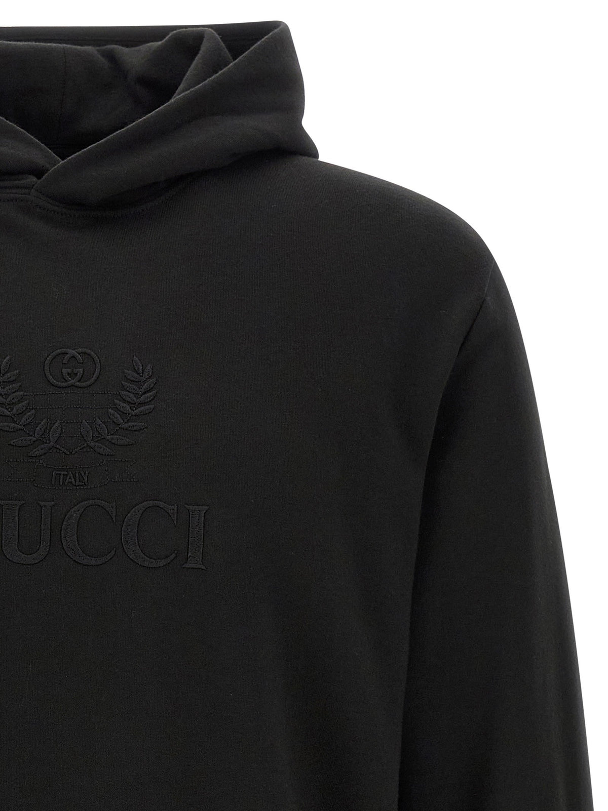 Gucci Cashmere Jersey Hoodie Black