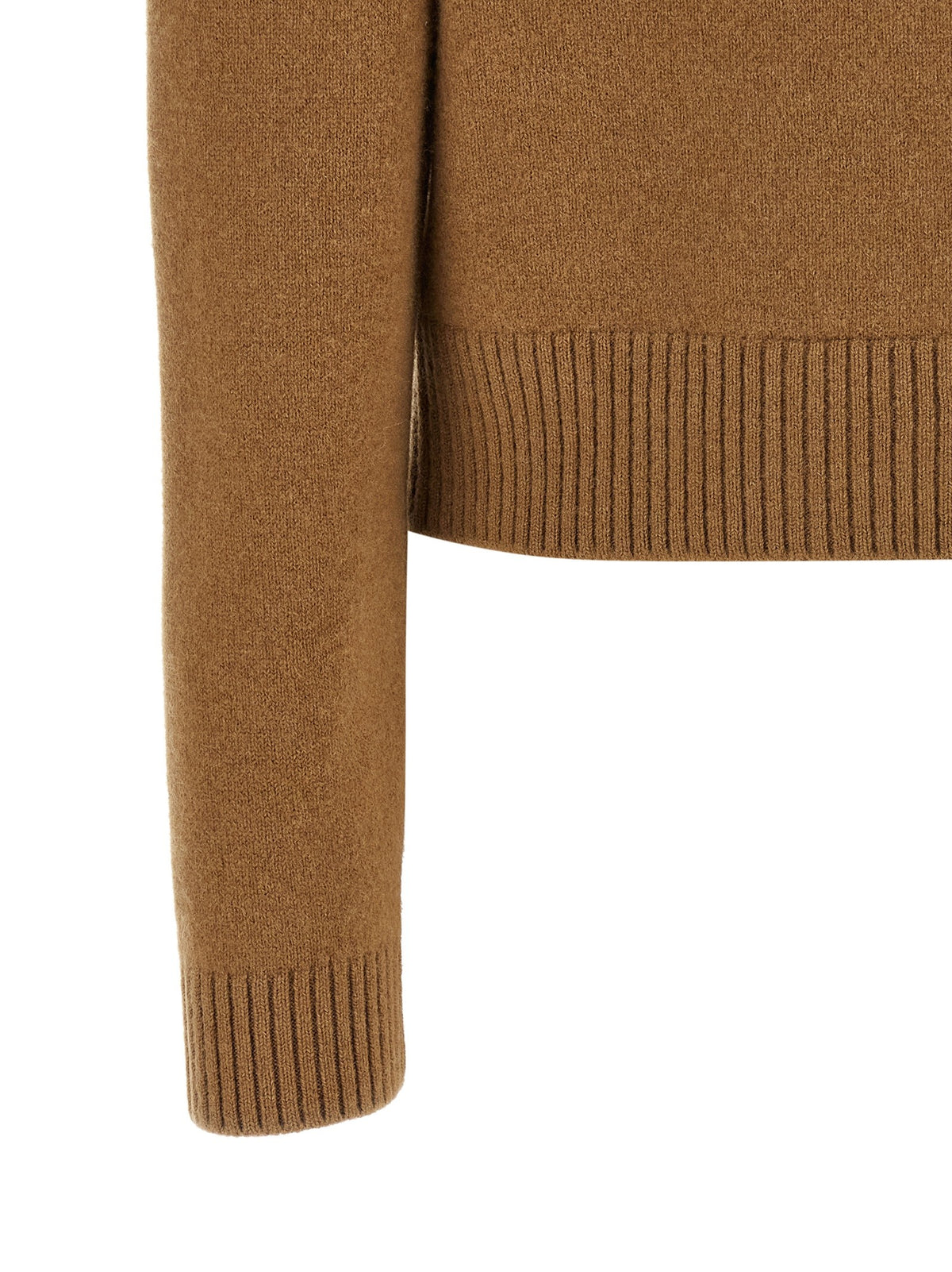 Rohe Cashmere Mixed Crew Neck Cardigan Brown
