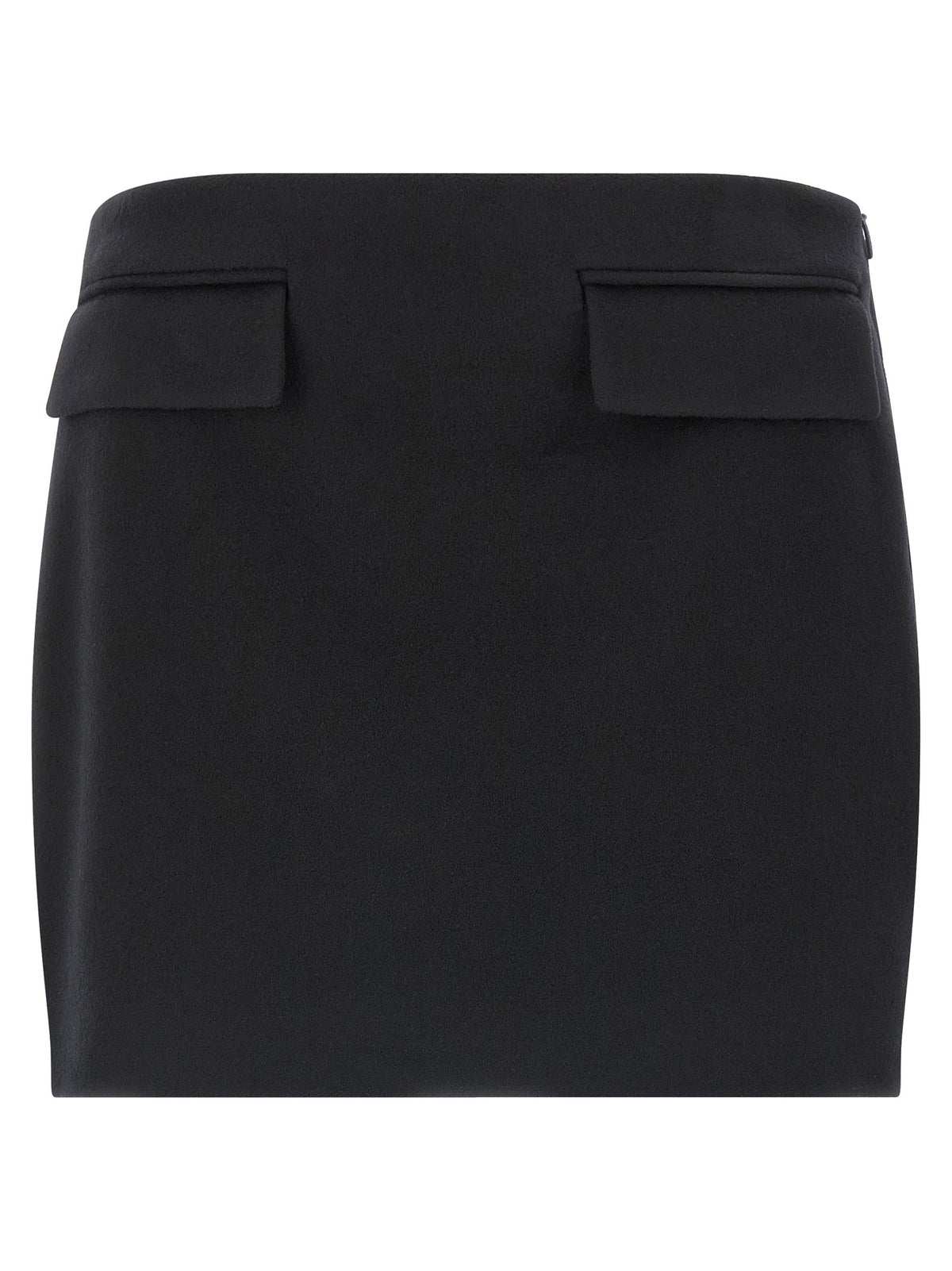 Ferragamo Cashmere Wool Skirt Black