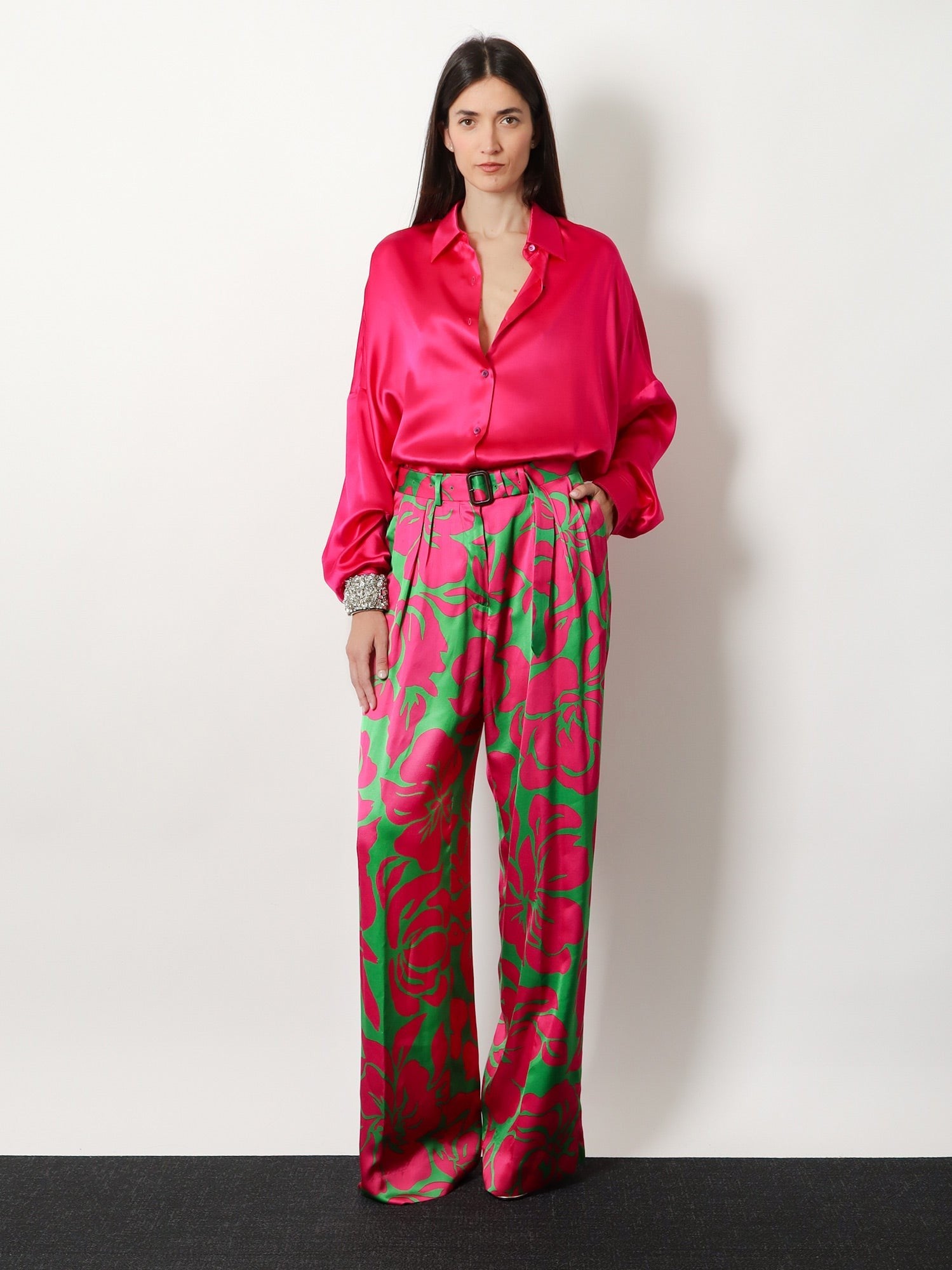 Dries Van Noten Women's Casia Silk Shirt Pink