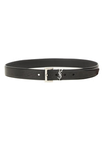 Saint Laurent Men's Cassandras Belt Black