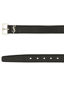Saint Laurent Men's Cassandras Belt Black
