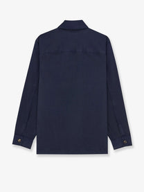 Saint Laurent Men's Cassandre Overshirt Blue