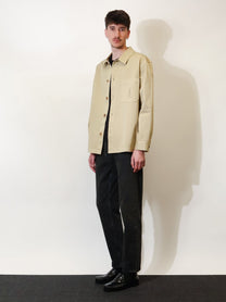 Saint Laurent Men's Cassandre Overshirt Beige