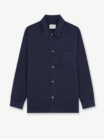 Saint Laurent Men's Cassandre Overshirt Blue