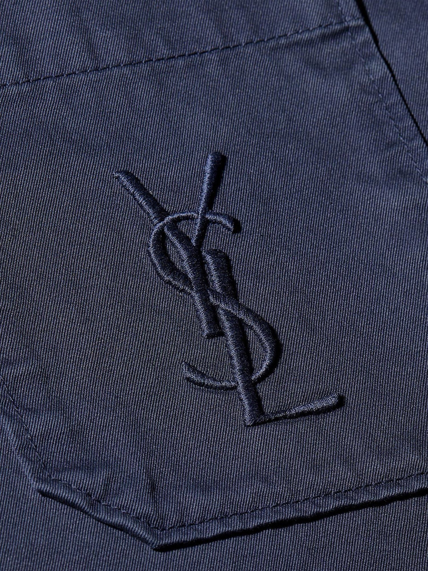Saint Laurent Men's Cassandre Overshirt Blue