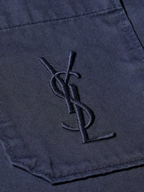 Saint Laurent Men's Cassandre Overshirt Blue