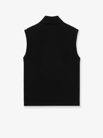 Saint Laurent Women's Cassandre Embroidered Polo Shirt Black