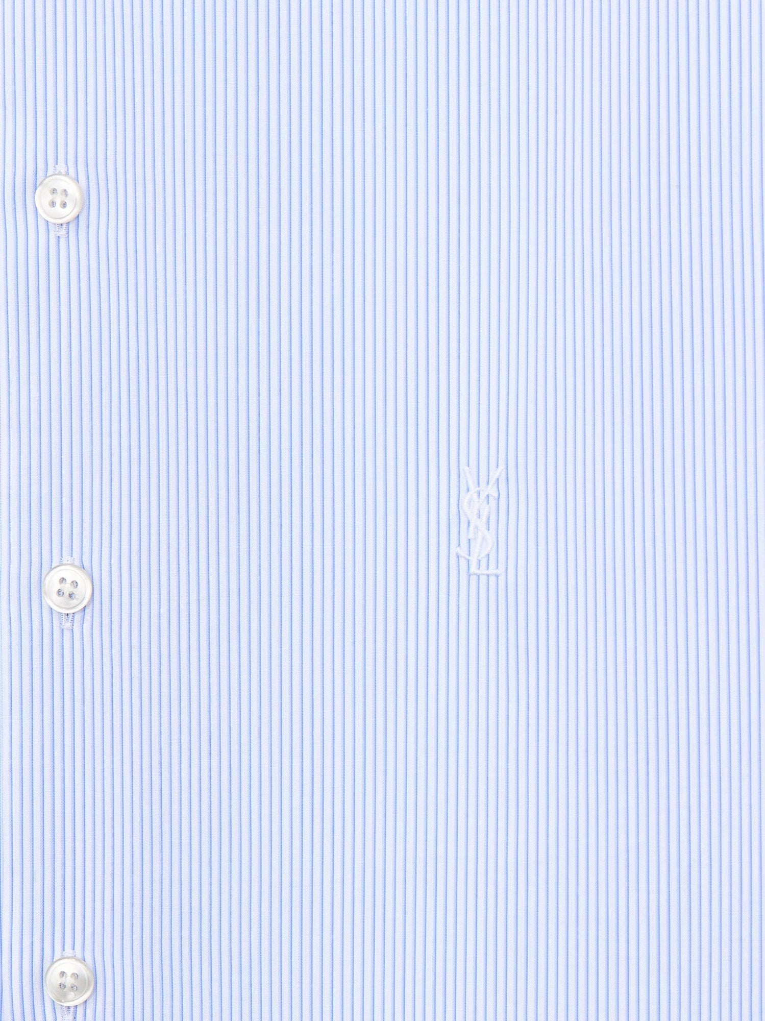 Saint Laurent Men's Cassandre Shirt Blue