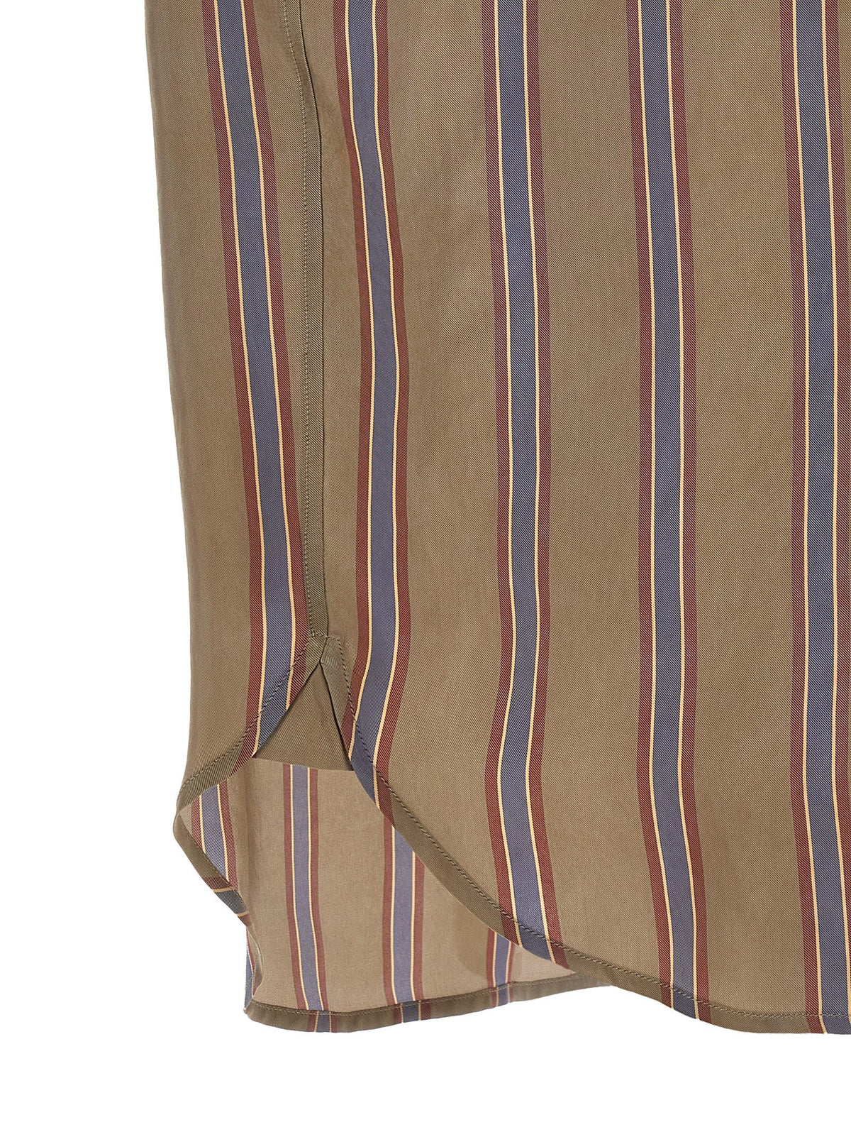 Saint Laurent Cassandre Striped Shirt Gold