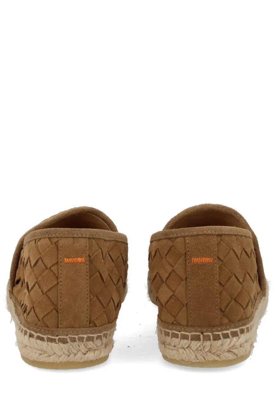 Tan woven espadrille slip-on shoe with braided jute sole and suede upper from Castañer men’s Espadrilla Porto Beige collection