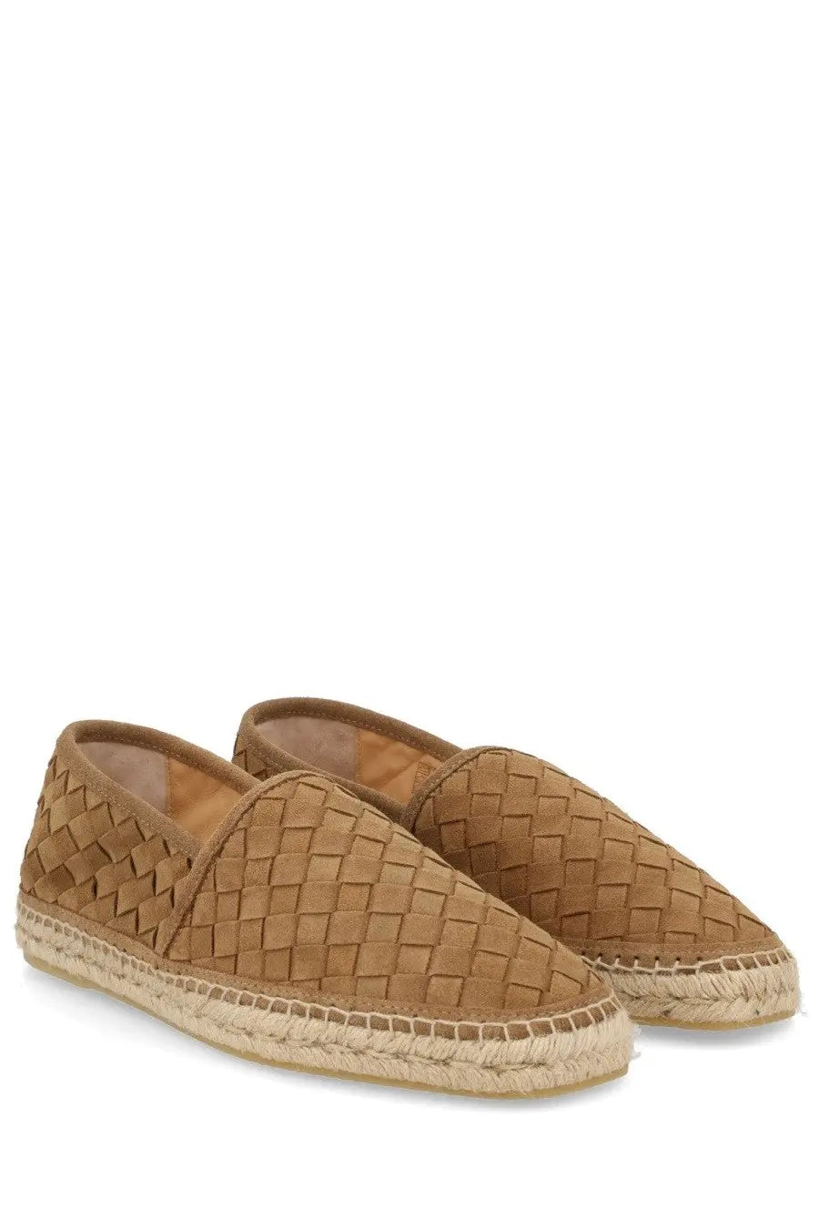 Tan woven espadrille slip-on shoes with braided jute sole castañer men’s espadrilla porto beige