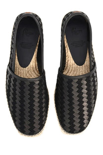 Castañer men’s shoe Paul black black woven espadrille slip-on shoes with braided texture and jute sole