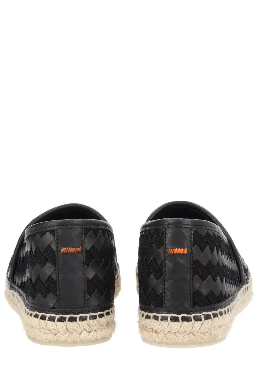 Castañer men’s shoe Paul black woven leather espadrille slip-on with braided texture and natural fiber soles