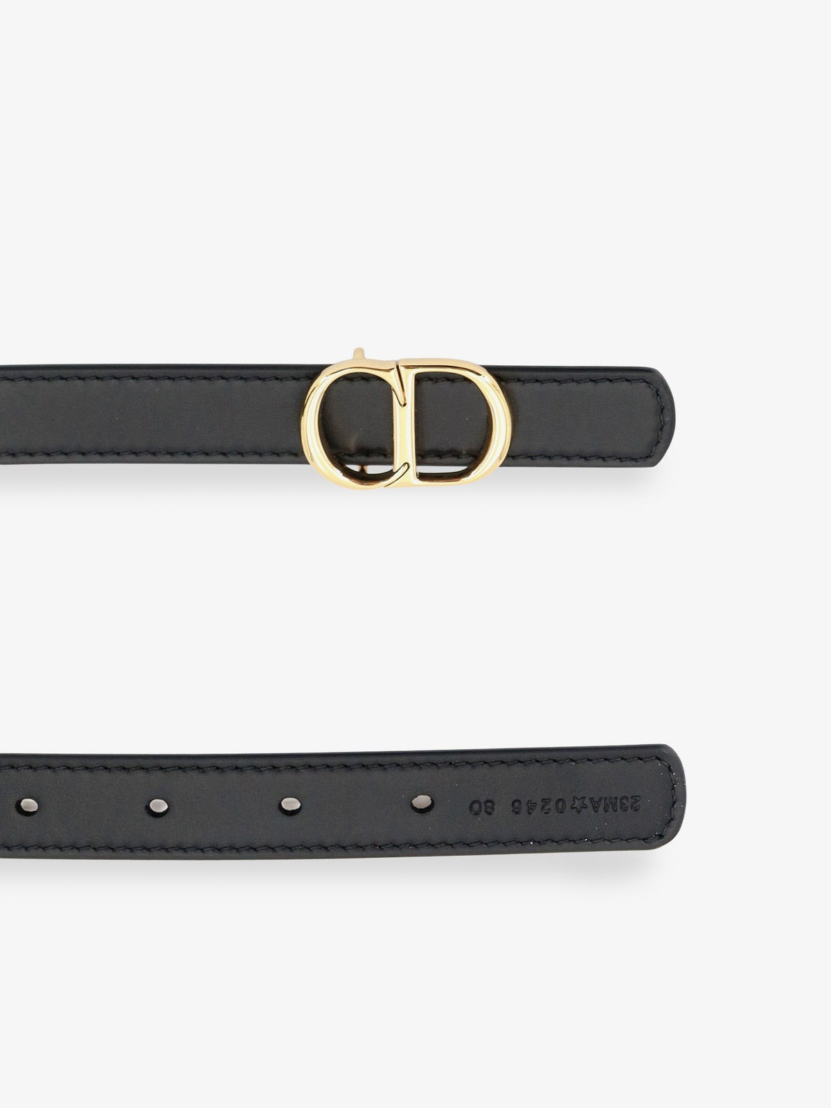 Dior Women's CD Icon Leather Belt Black