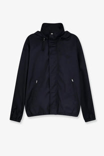 Celine men’s windproof nylon jacket black with sleek minimalist design and subtle white zipper pulls