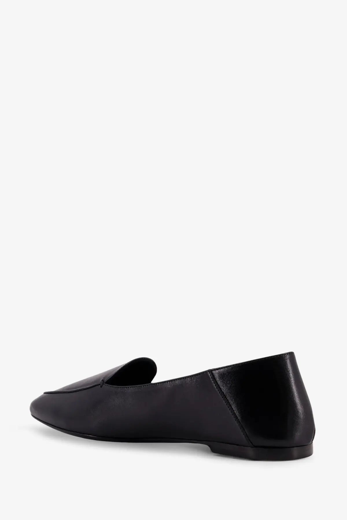 Celine women’s aura slip on black leather loafer with a sleek minimalist design and subtle sheen