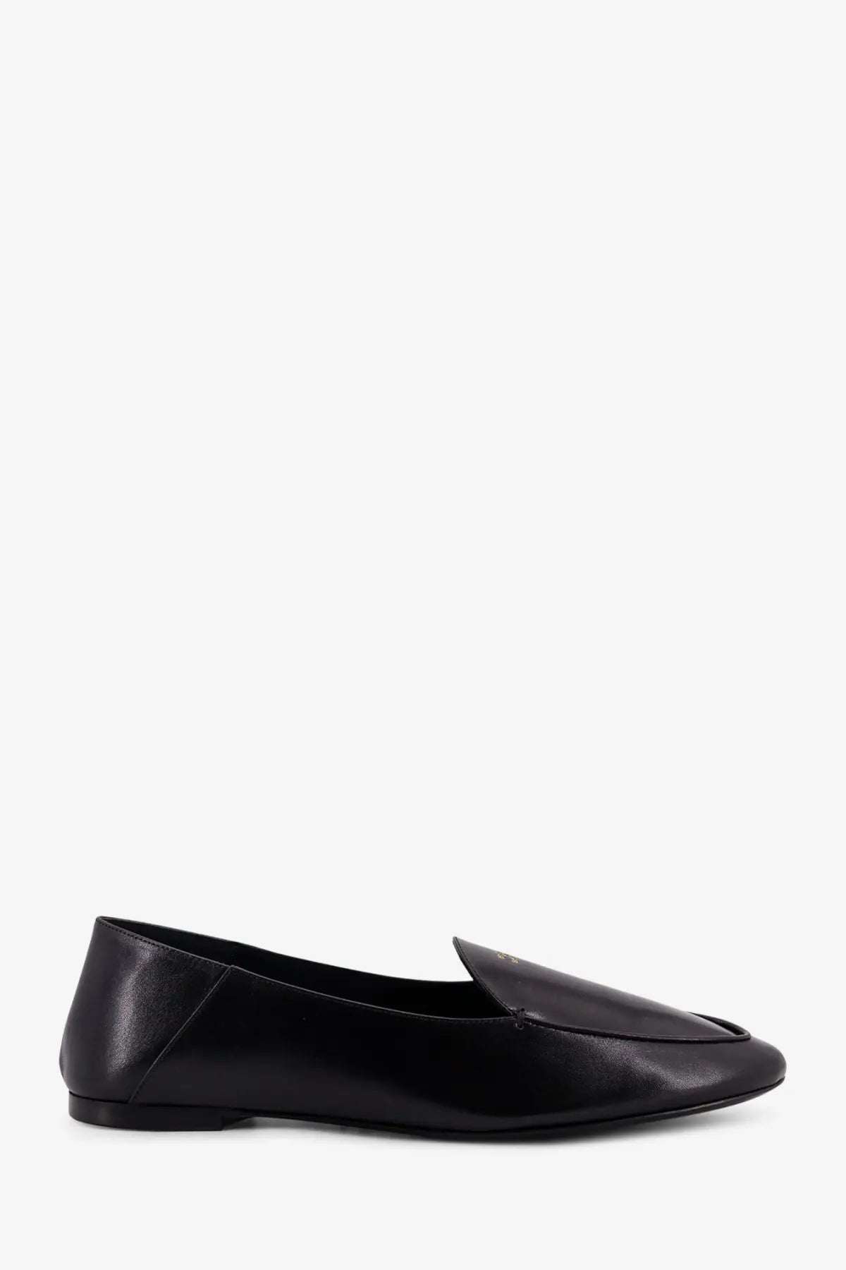 Celine women’s aura slip on leather loafer in black with sleek minimalist design and subtle seam detail
