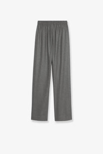 Celine women’s cashmere jogger trousers in grey with wide-leg cut soft textured fabric and elastic waistband