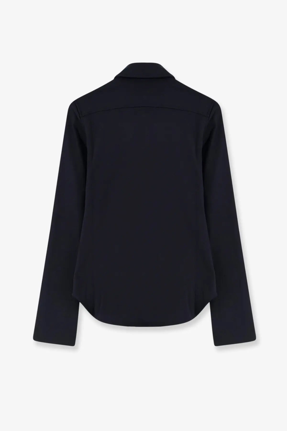 Celine women’s black cotton blouse with long sleeves sleek minimalist design and subtle tailored seams