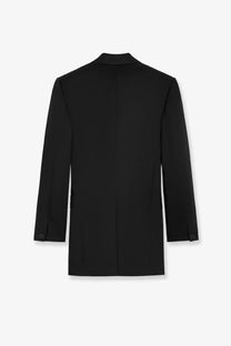Celine women’s single breasted black wool blazer with sleek minimalist design and subtle stitching details