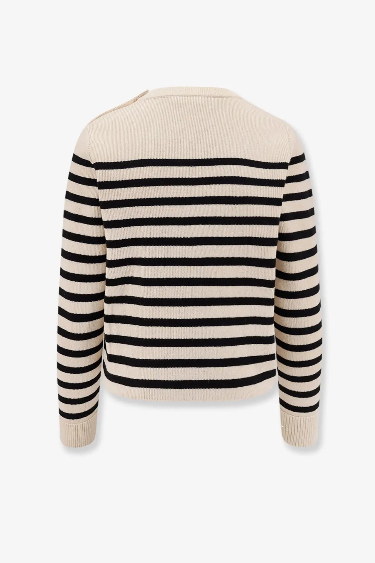 Celine Women's Triomphe Cashmere and Wool Sweater White