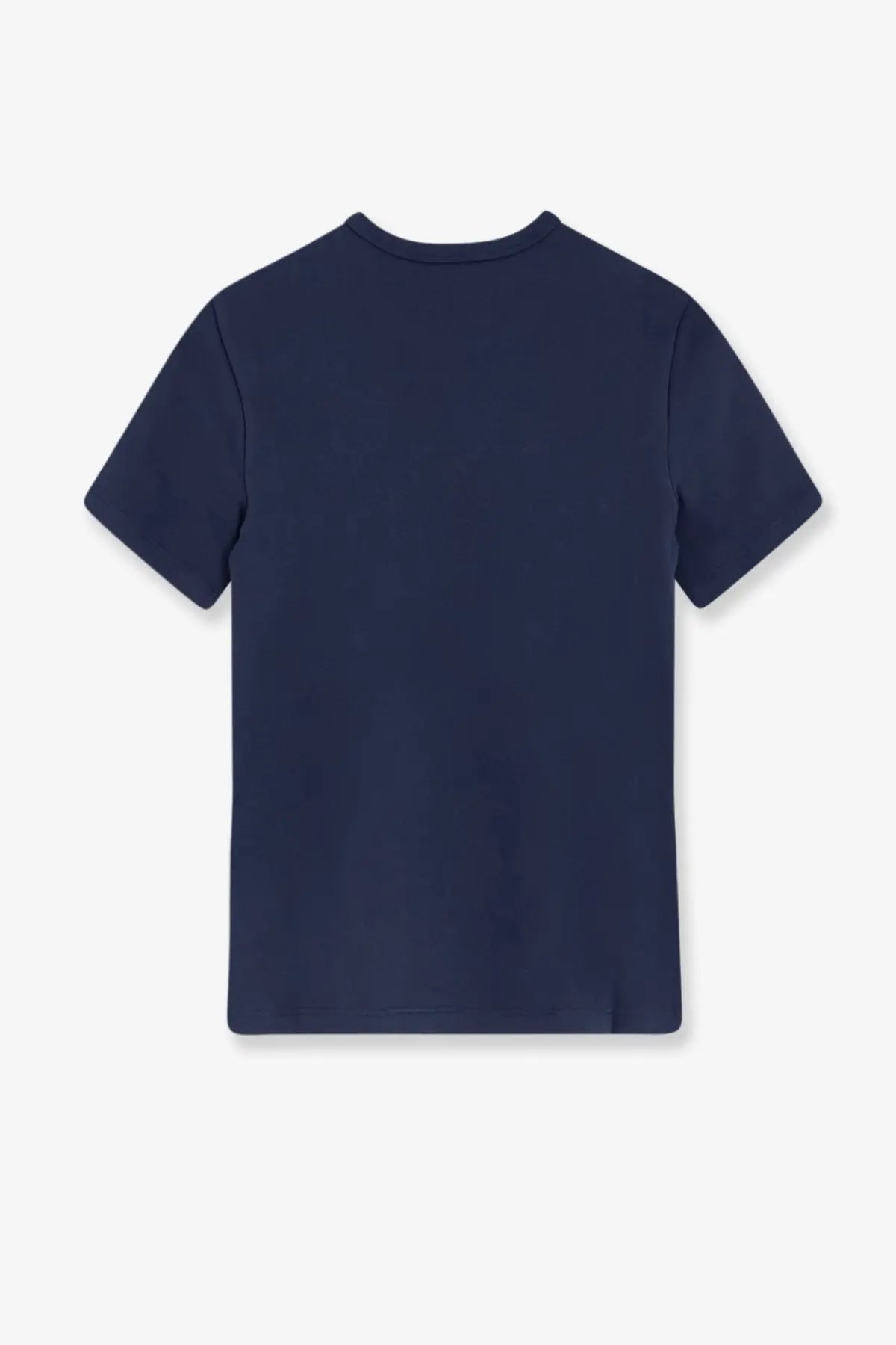Navy blue short-sleeved t-shirt with crew neck made from cotton blend by celine women’s triomphe collection