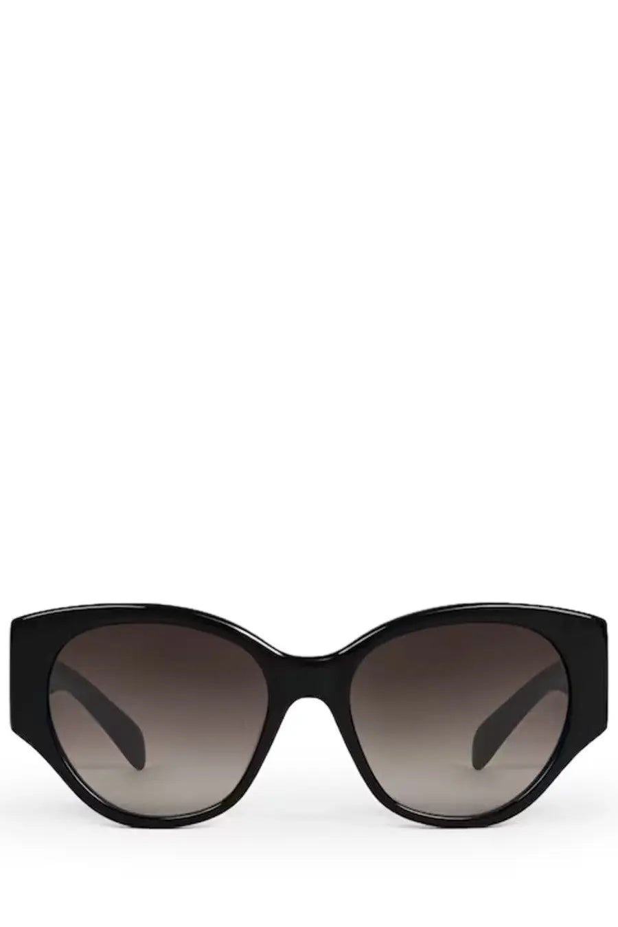 Celine women’s triomphe xl black cat-eye sunglasses with gradient brown lenses and durable frames