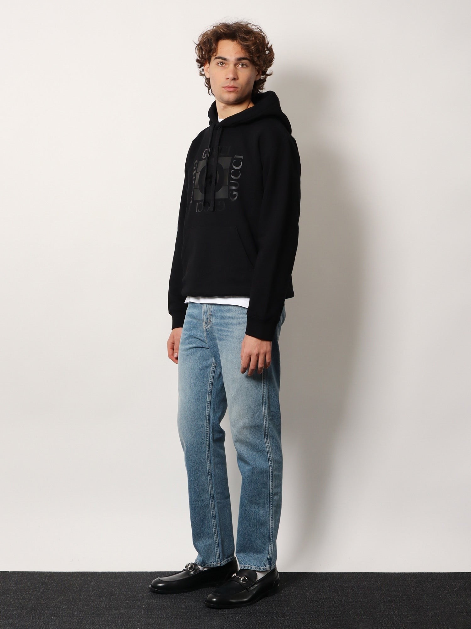 Gucci Men's Élavé Effect Denim Jeans Blue