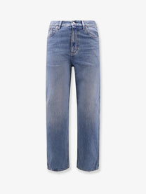 Gucci Men's Élavé Effect Denim Jeans Blue