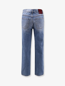 Gucci Men's Élavé Effect Denim Jeans Blue