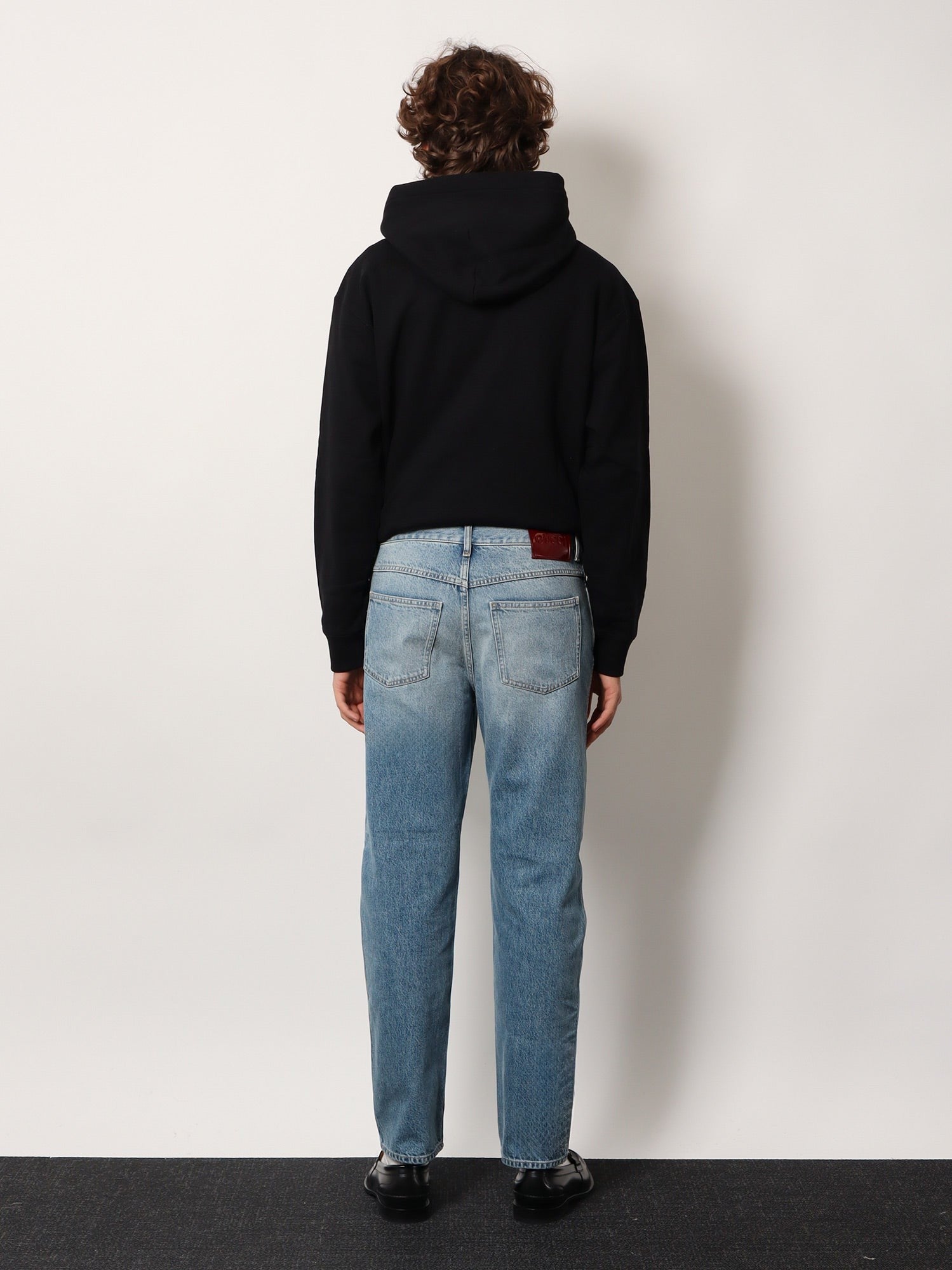 Gucci Men's Élavé Effect Denim Jeans Blue